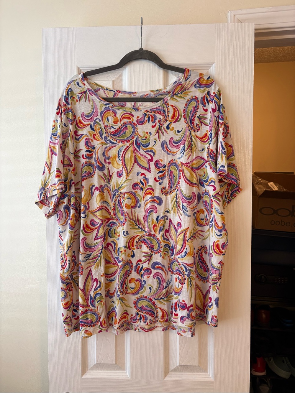 Westbound Multicolor Paisley Short Sleeve Tee